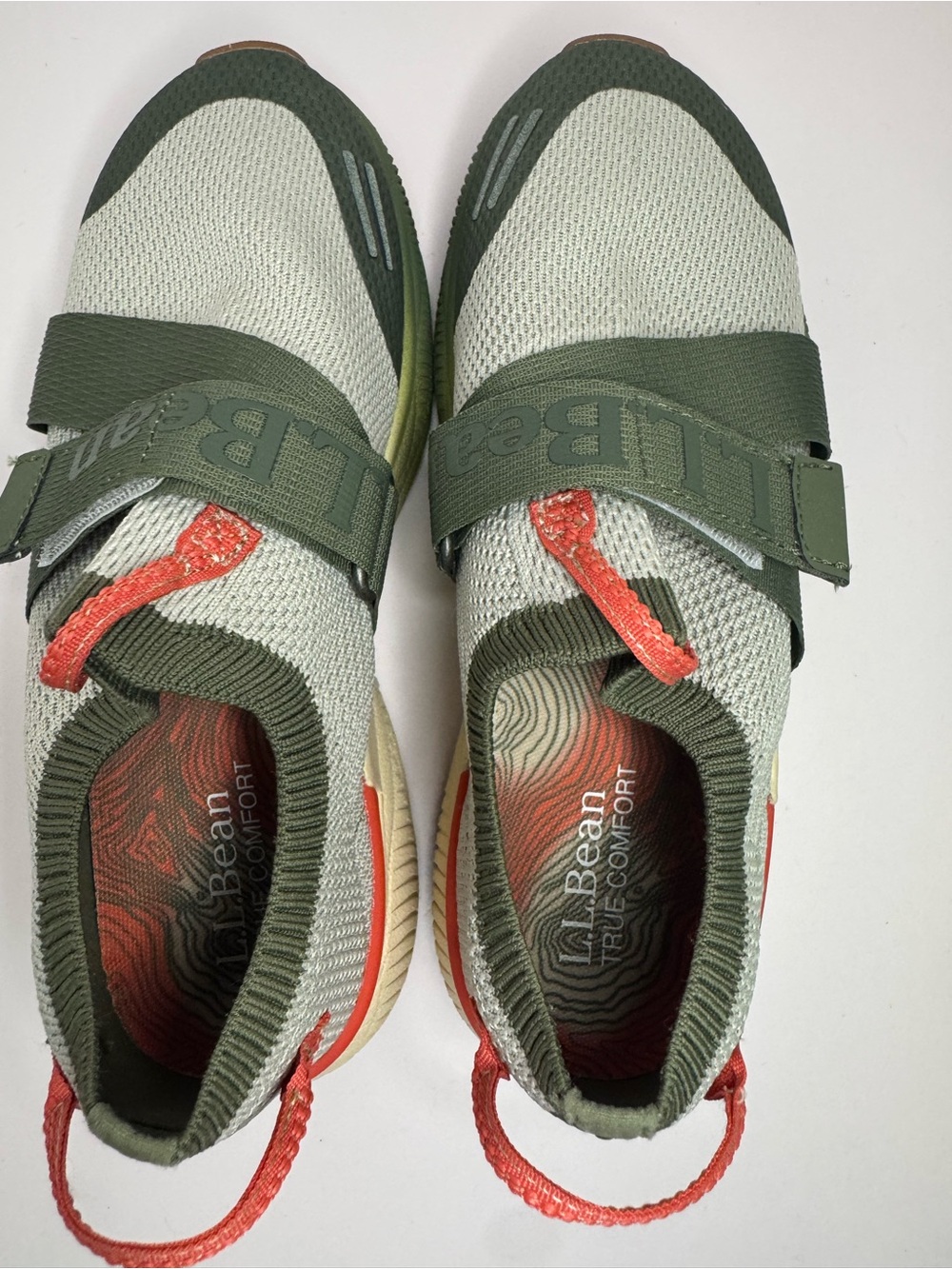 L.L. Bean NWOT Dirigo Slip-On Sneaker Silver Birch & Sage Size 8M - Picture 2 of 11